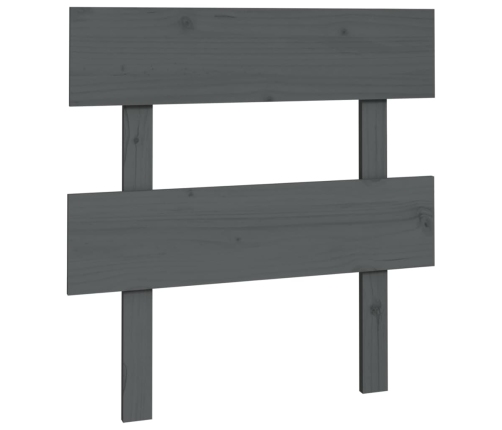 Cabecero de cama madera maciza de pino gris 103,5x3x81 cm