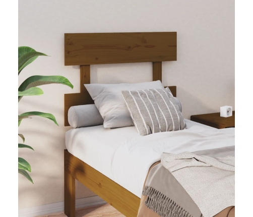 vidaXL Cabecero de cama madera maciza de pino marrón miel 103,5x3x81cm