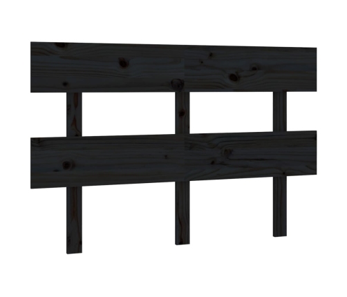 vidaXL Cabecero de cama madera maciza de pino negro 124x3x81 cm