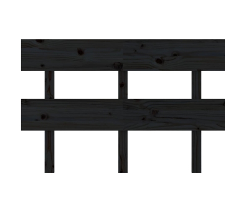 vidaXL Cabecero de cama madera maciza de pino negro 124x3x81 cm