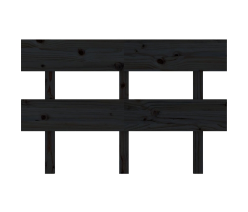 Cabecero de cama madera maciza de pino negro 138x3x81 cm