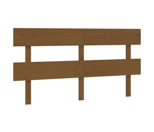 Cabecero de cama madera maciza de pino marrón miel 154x3x81 cm