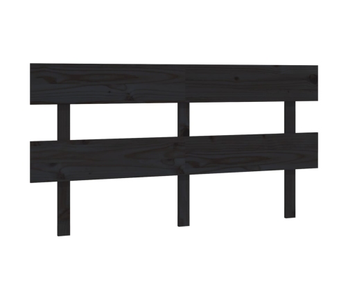 Cabecero de cama madera maciza de pino negro 154x3x81 cm