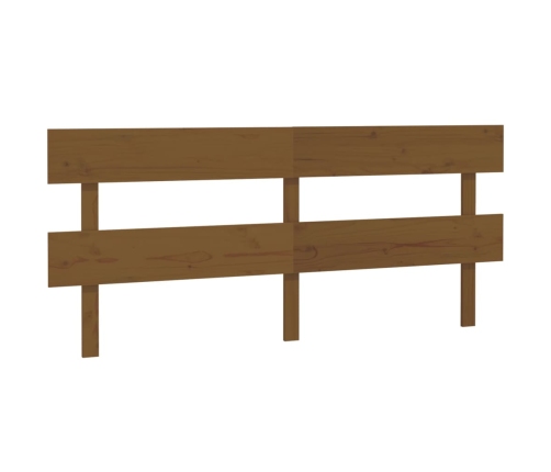 Cabecero de cama madera maciza de pino marrón miel 184x3x81 cm