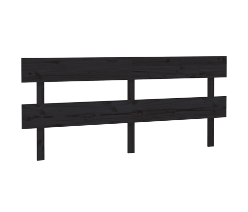 Cabecero de cama madera maciza de pino negro 184x3x81 cm