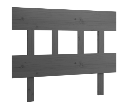 Cabecero de cama madera maciza de pino gris 78,5x3x81 cm