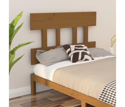 Cabecero de cama madera maciza de pino marrón miel 78,5x3x81 cm