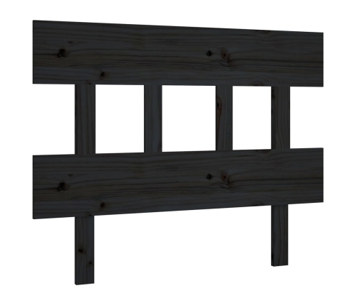 Cabecero de cama madera maciza de pino negro 78,5x3x81 cm