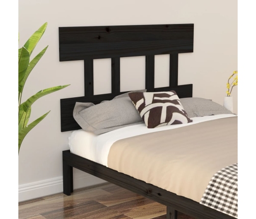 Cabecero de cama madera maciza de pino negro 78,5x3x81 cm