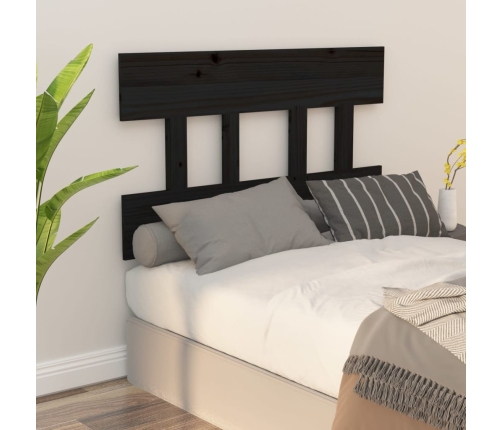 Cabecero de cama madera maciza de pino negro 78,5x3x81 cm