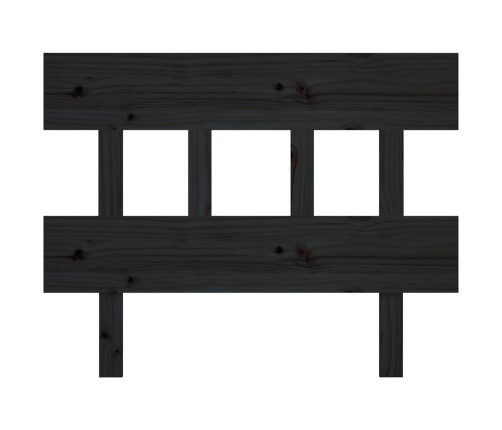 vidaXL Cabecero de cama madera maciza de pino negro 93,5x3x81 cm