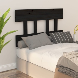 Cabecero de cama madera maciza de pino negro 103,5x3x81 cm