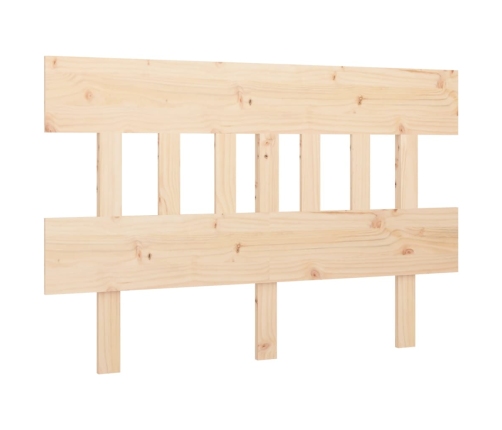 Cabecero de cama madera maciza de pino 123,5x3x81 cm