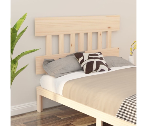 Cabecero de cama madera maciza de pino 123,5x3x81 cm