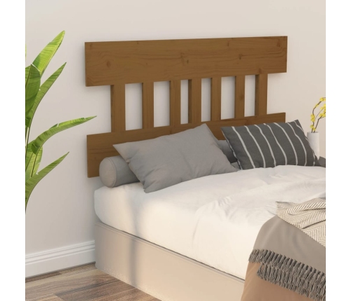 vidaXL Cabecero de cama madera maciza de pino marrón miel 143,5x3x81cm