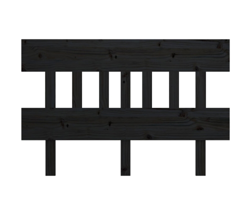 vidaXL Cabecero de cama madera maciza de pino negro 143,5x3x81 cm