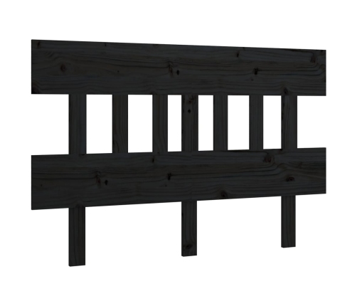 Cabecero de cama madera maciza de pino negro 153,5x3x81 cm