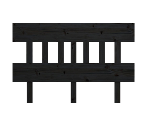 Cabecero de cama madera maciza de pino negro 153,5x3x81 cm