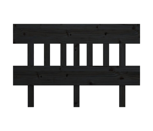 vidaXL Cabecero de cama madera maciza de pino negro 163,5x3x81 cm