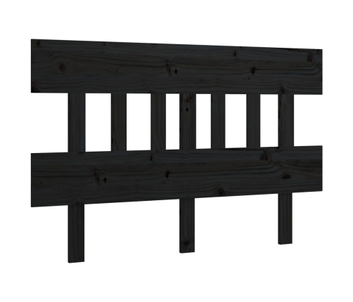 Cabecero de cama madera maciza de pino negro 183,5x3x81 cm