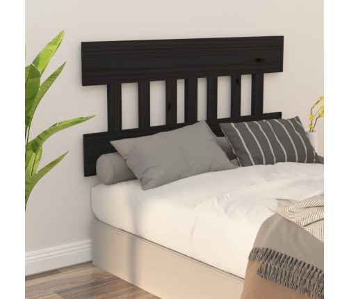 Cabecero de cama madera maciza de pino negro 183,5x3x81 cm