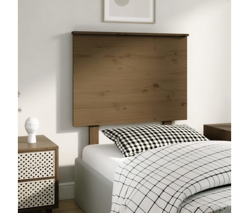 Cabecero de cama madera maciza de pino marrón miel 79x6x82,5 cm