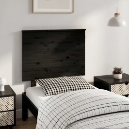 Cabecero de cama madera maciza de pino negro 79x6x82,5 cm