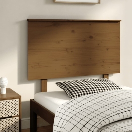 Cabecero de cama madera maciza de pino marrón miel 94x6x82,5 cm