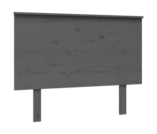 Cabecero de cama madera maciza de pino gris 104x6x82,5 cm