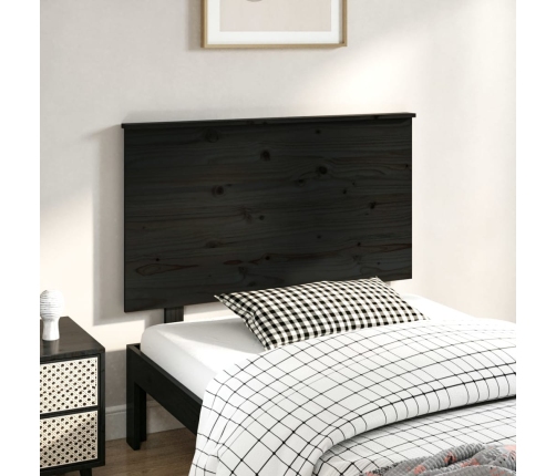 Cabecero de cama madera maciza de pino negro 104x6x82,5 cm