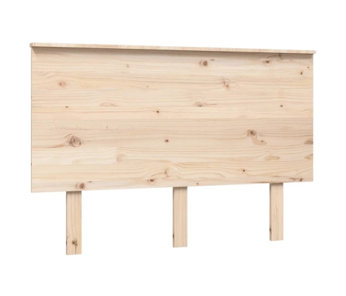 Cabecero de cama madera maciza de pino gris 124x6x82,5 cm