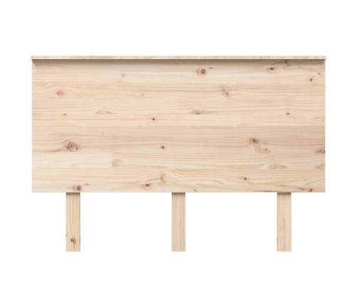 Cabecero de cama madera maciza de pino gris 124x6x82,5 cm