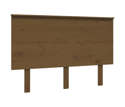 vidaXL Cabecero de cama madera maciza de pino marrón miel 124x6x82,5cm