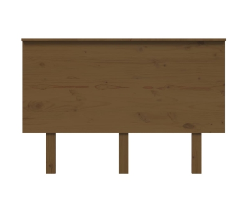 vidaXL Cabecero de cama madera maciza de pino marrón miel 124x6x82,5cm