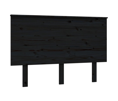 Cabecero de cama madera maciza de pino negro 124x6x82,5 cm