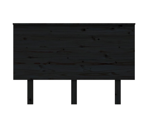 Cabecero de cama madera maciza de pino negro 124x6x82,5 cm