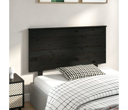 Cabecero de cama madera maciza de pino negro 124x6x82,5 cm