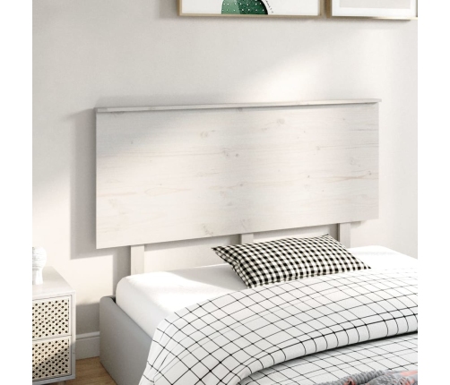 Cabecero de cama madera maciza de pino blanco 139x6x82,5 cm