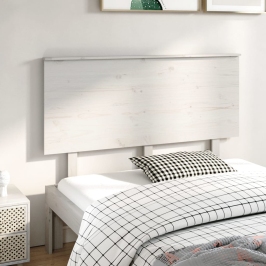 Cabecero de cama madera maciza de pino blanco 139x6x82,5 cm