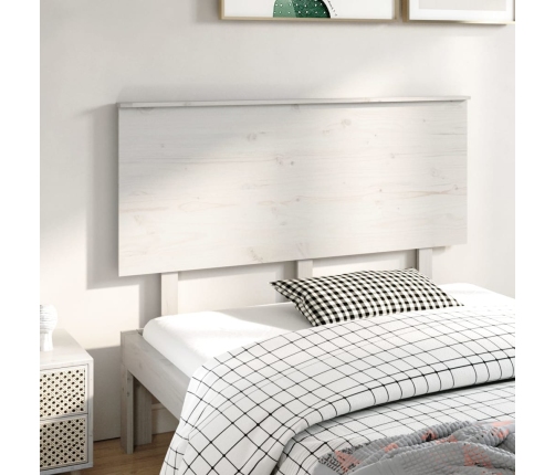 Cabecero de cama madera maciza de pino blanco 139x6x82,5 cm