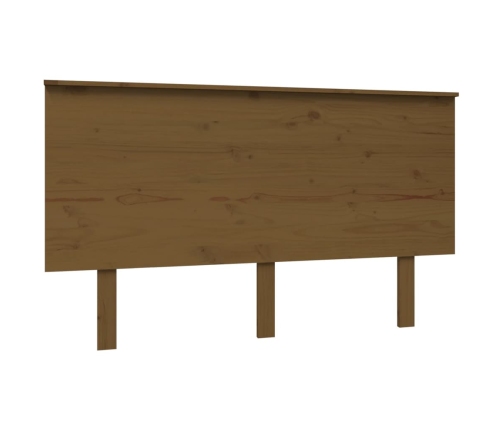 Cabecero de cama madera maciza de pino marrón miel 139x6x82,5cm