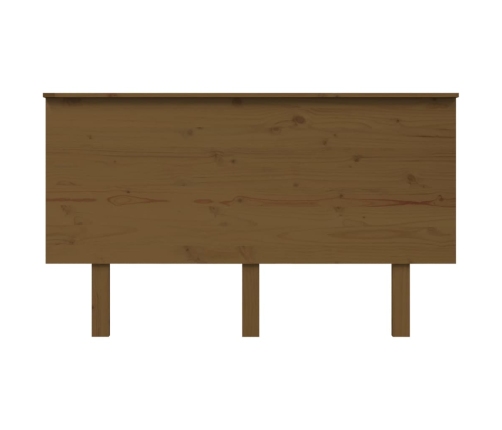 Cabecero de cama madera maciza de pino marrón miel 139x6x82,5cm