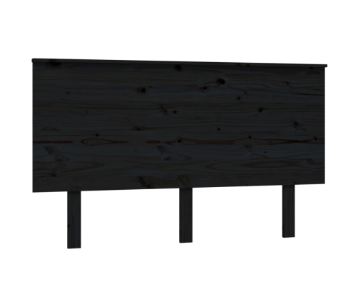 Cabecero de cama madera maciza de pino negro 139x6x82,5 cm