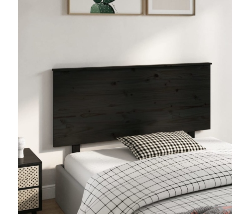 Cabecero de cama madera maciza de pino negro 139x6x82,5 cm