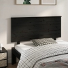 Cabecero de cama madera maciza de pino negro 139x6x82,5 cm