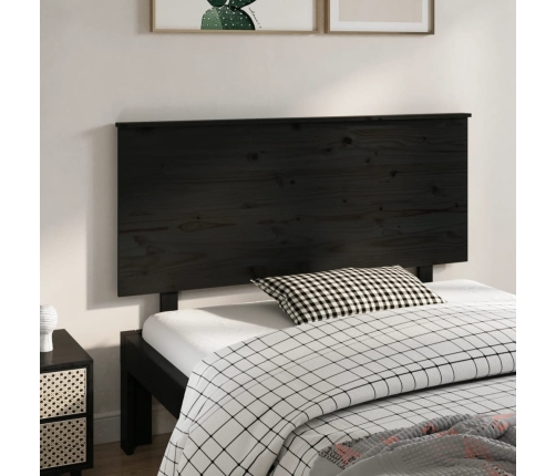 Cabecero de cama madera maciza de pino negro 139x6x82,5 cm