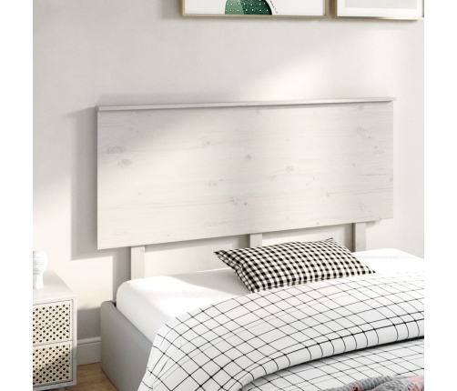 Cabecero de cama madera maciza de pino blanco 144x6x82,5 cm