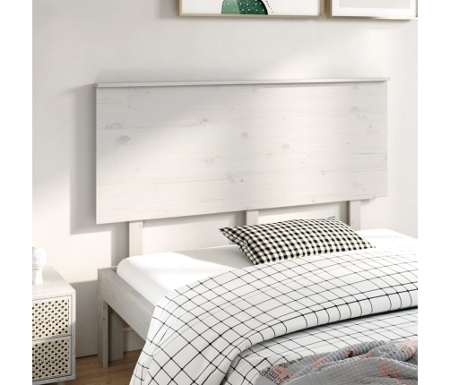 Cabecero de cama madera maciza de pino blanco 144x6x82,5 cm