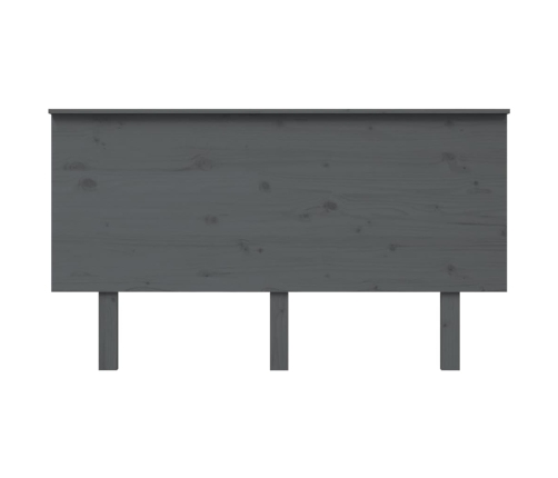 Cabecero de cama madera maciza de pino gris 144x6x82,5 cm