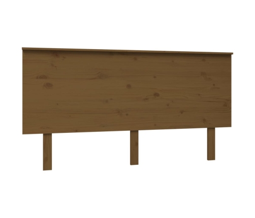 Cabecero de cama madera maciza de pino marrón miel 154x6x82,5cm